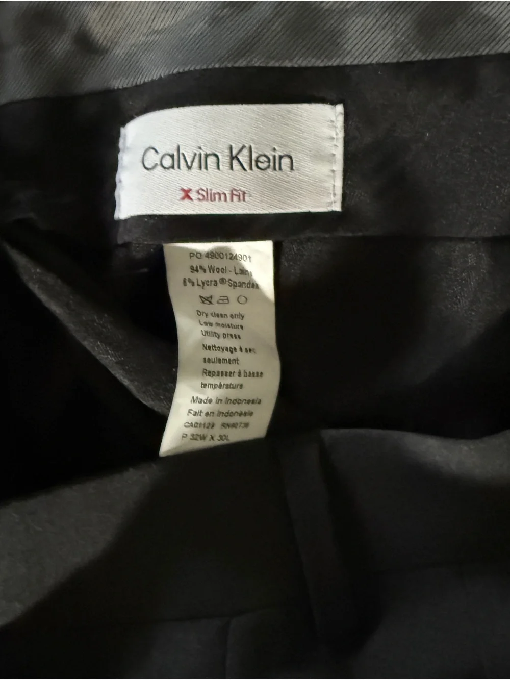 Calvin Klein Men's Slim Fit Charcoal Suit - Elegant Everyday Tailored Set